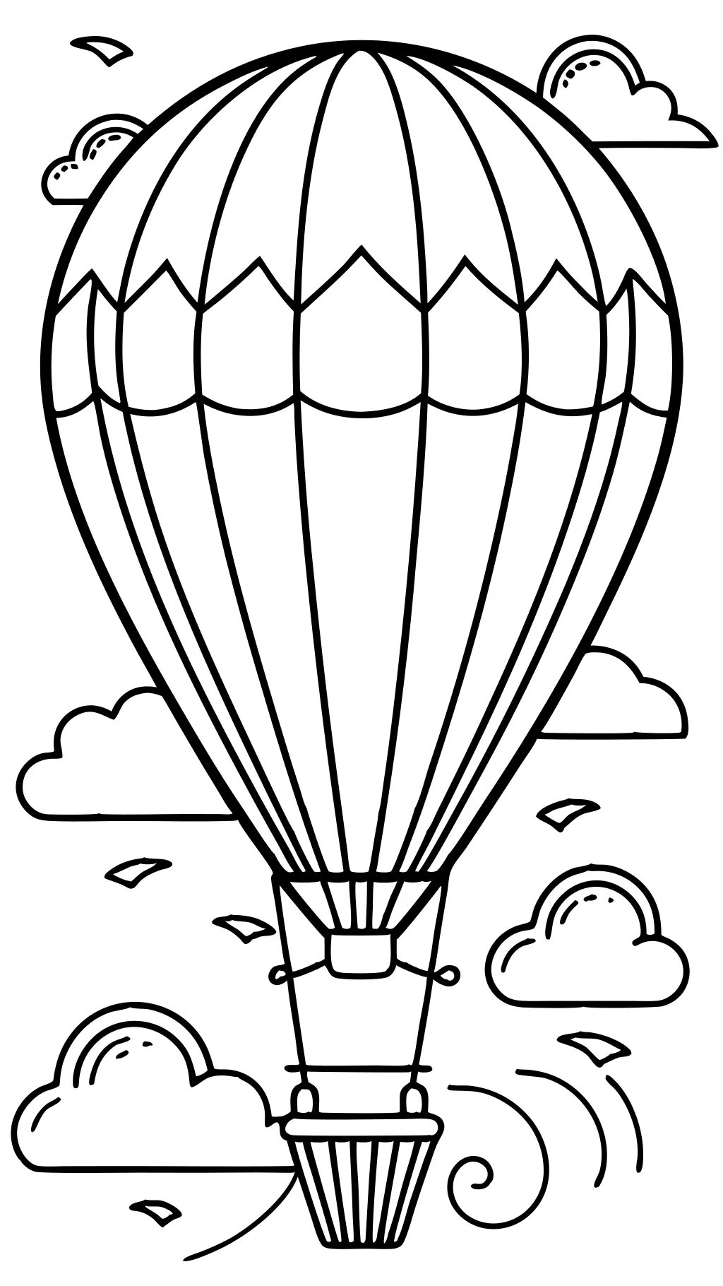 air balloon coloring pages